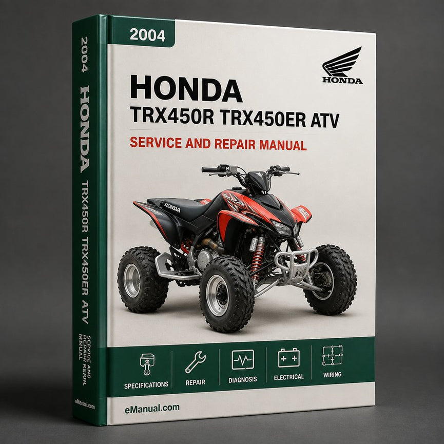 Honda TRX450R TRX450ER ATV Service Repair Manual 2004-2006