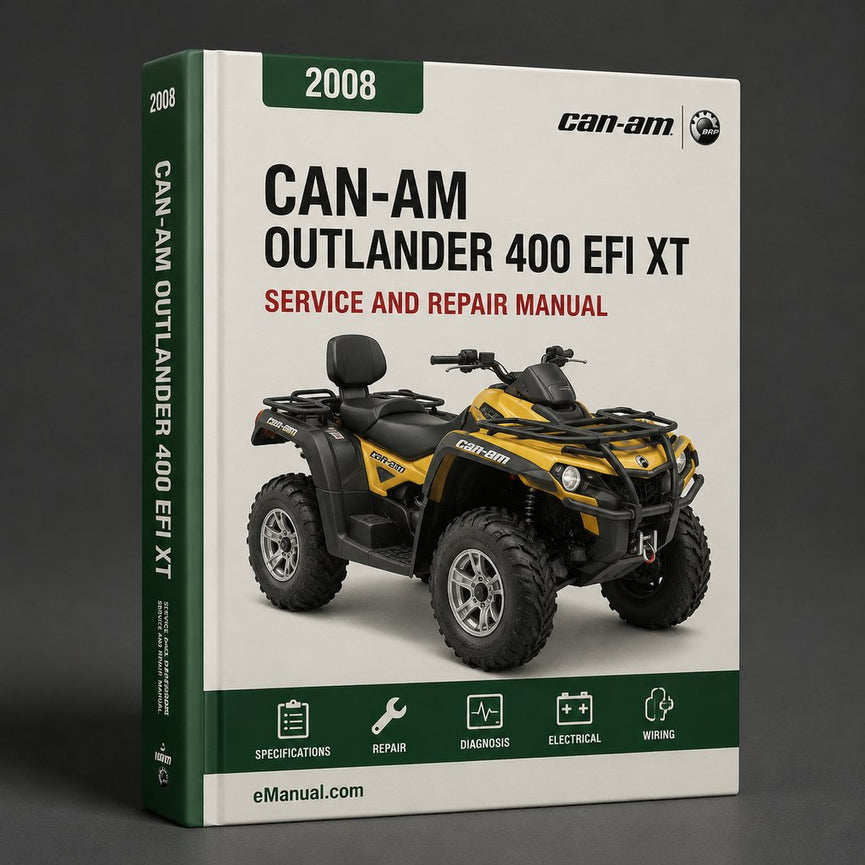 Can-Am Outlander 400 EFI XT 2008 2009 Repair Service Manual