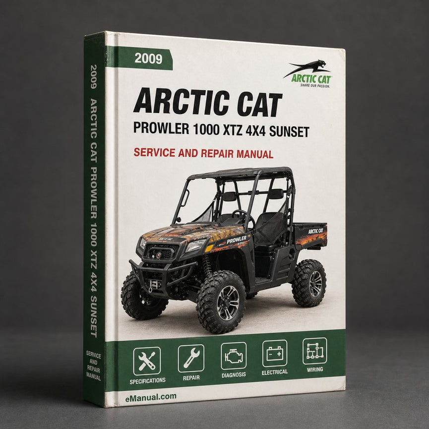 Arctic Cat 2009 PROWLER 1000 XTZ 4X4 SUNSET ORANGE U2009P4W4EUSK Parts Manual