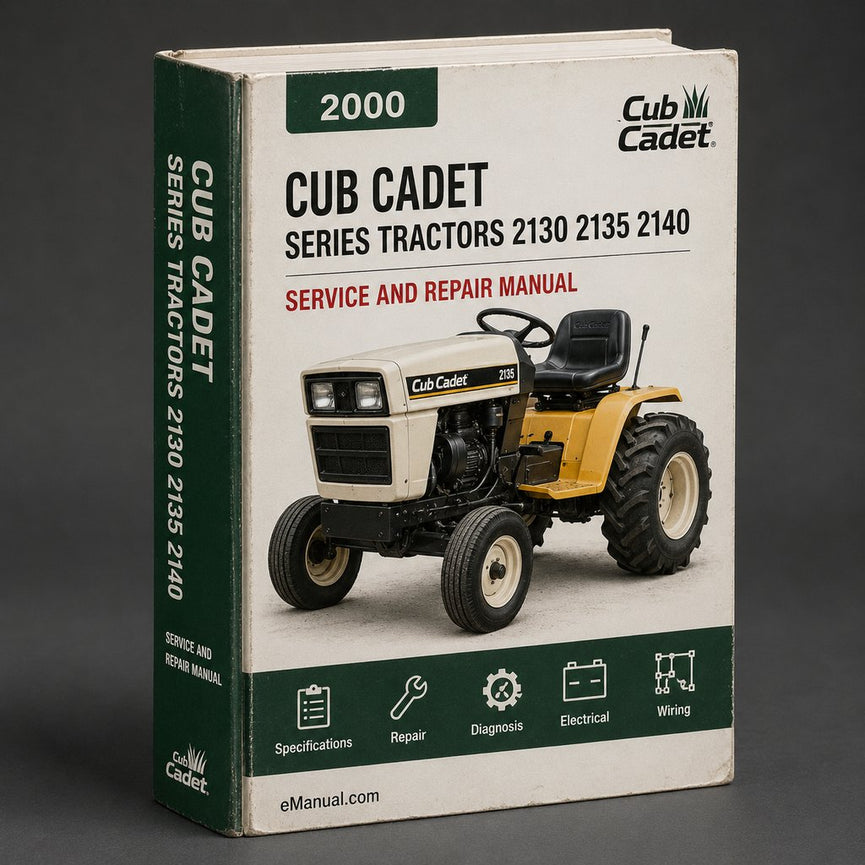 Cub Cadet 2000 Series Tractors Service Repair Manual 2130 2135 2140 2145 2160 2165 2185 Mower Decks Attachments PDF - Download