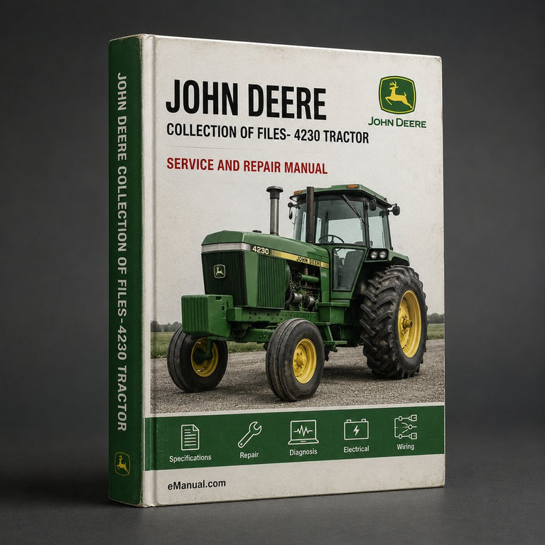 Collection of 2 files-John Deere 4230 Tractor Repair Service Manual Operators Manual-Improved-PDF