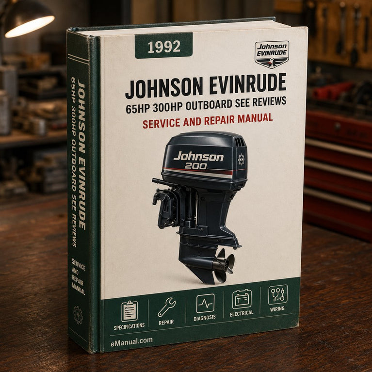 * 1992 - 2001 JOHNSON EVINRUDE 65hp - 300hp OUTBOARD Best - SEE REVIEWS Complete Service / Repair / Shop Manual ( 92 1993 1994 1995 1996 1997 1998 1999 2000 01 ) -