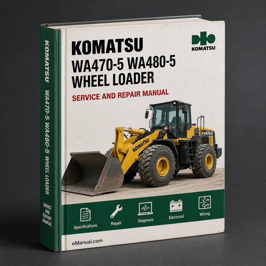 Komatsu WA470-5 WA480-5 Wheel Loader Service Repair Manual Download PDF