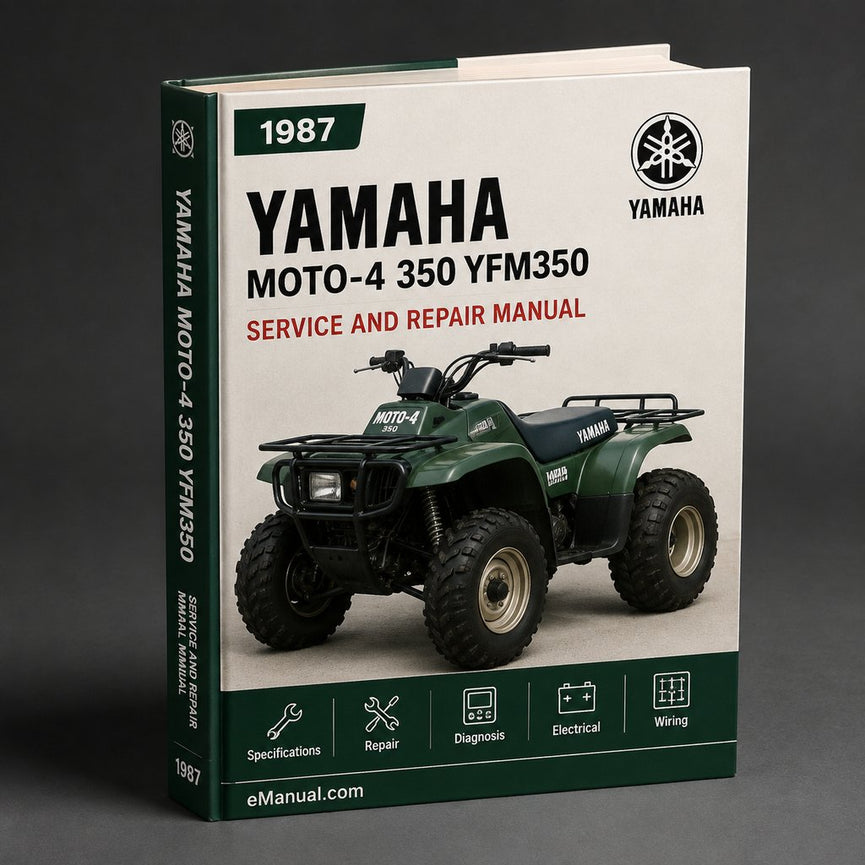 Yamaha Moto-4 350 Service Manual Repair 1987-1989 YFM350