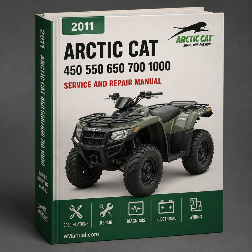 2011 Arctic Cat 450 550 650 700 1000 ATV Repair Service Manual - Download PDF