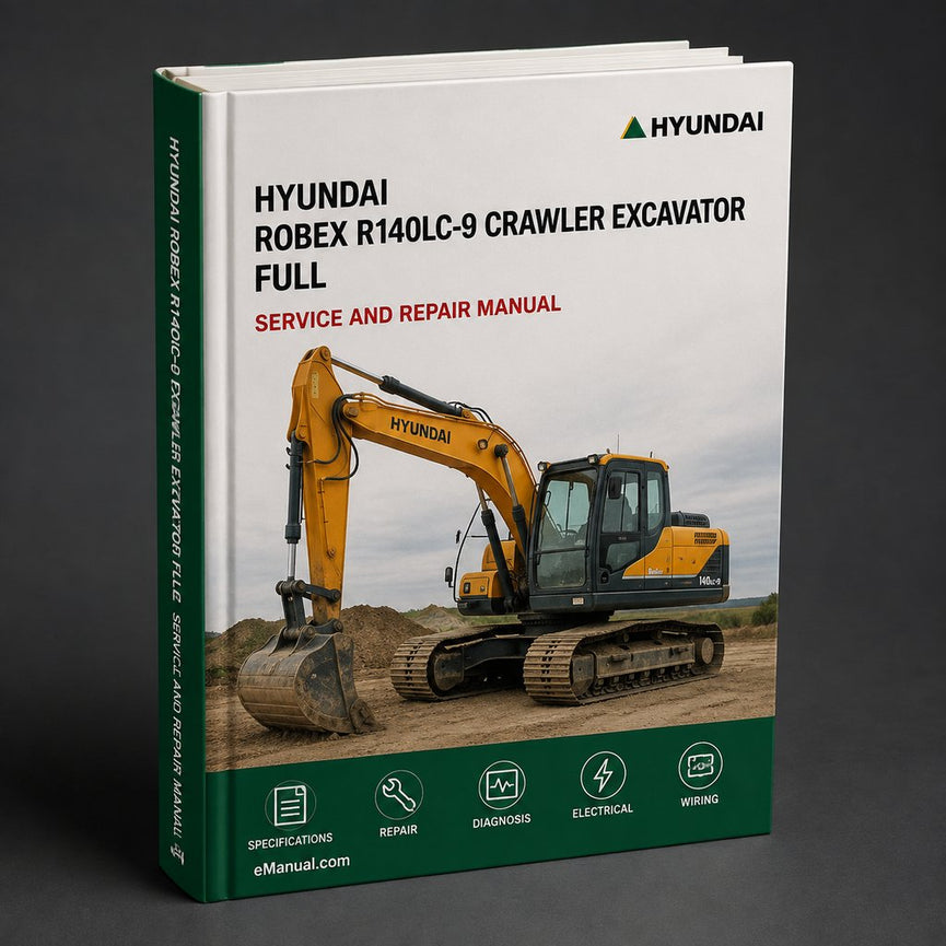 Hyundai Robex R140LC-9 Crawler Excavator. Full Service / Workshop Manual. R 140 LC 9