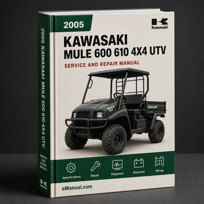 Kawasaki Mule 600 610 4X4 UTV 2005-2013 Service & Repair Manual Download PDF