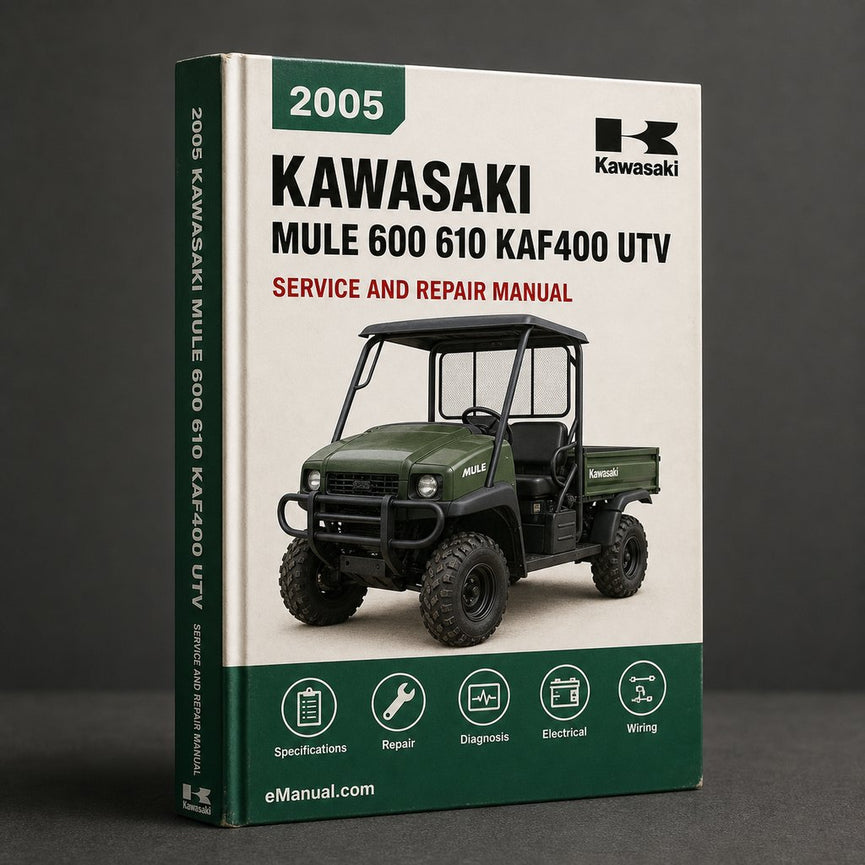 Kawasaki Mule 600 / 610 Service Manual Repair 2005-2013 KAF400 UTV