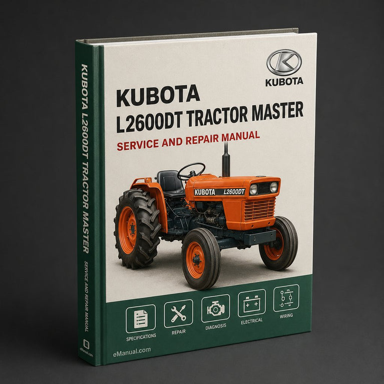 Kubota L2600DT Tractor Illustrated Master Parts List Manual
