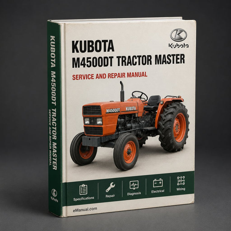 Kubota M4500DT Tractor Illustrated Master Parts List Manual