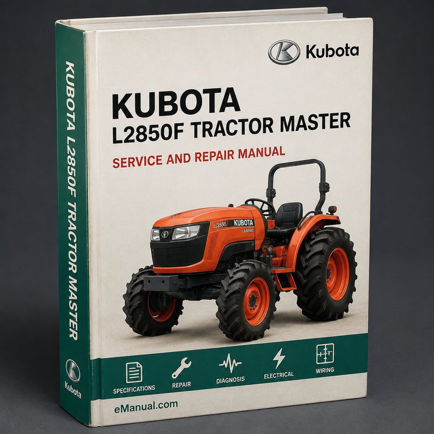 Kubota L2850F Tractor Illustrated Master Parts List Manual