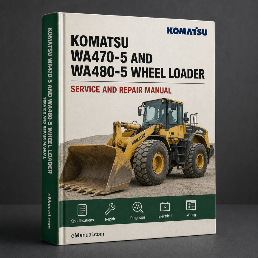 Komatsu WA470-5 and WA480-5 wheel loader Service Manual