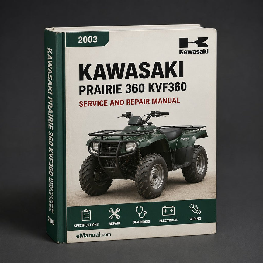 Kawasaki Prairie 360 Service Manual Repair 2003-2012 KVF360
