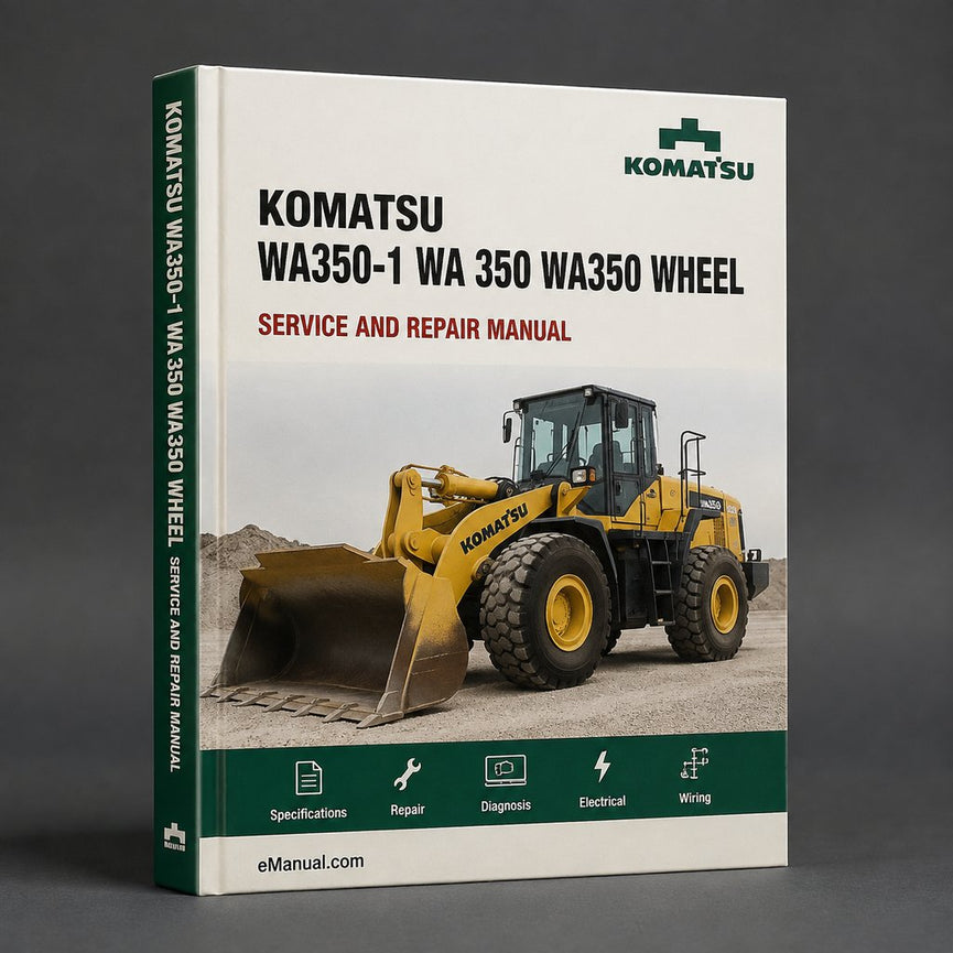 Download Komatsu WA350-1 WA 350 WA350 Wheel Loader Service Repair Workshop Manual PDF