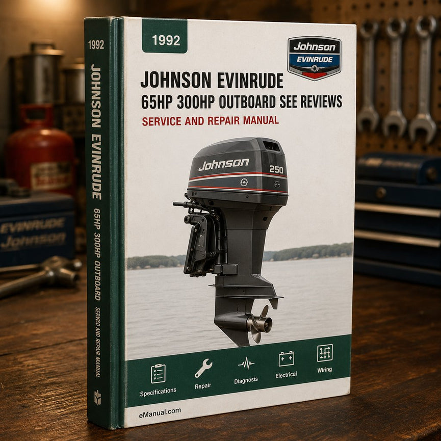 * 1992 - 2001 JOHNSON EVINRUDE 65hp - 300hp OUTBOARD Best - SEE REVIEWS Complete Service / Repair / Shop Manual ( 92 1993 1994 1995 1996 1997 1998 1999 2000 01 ) -