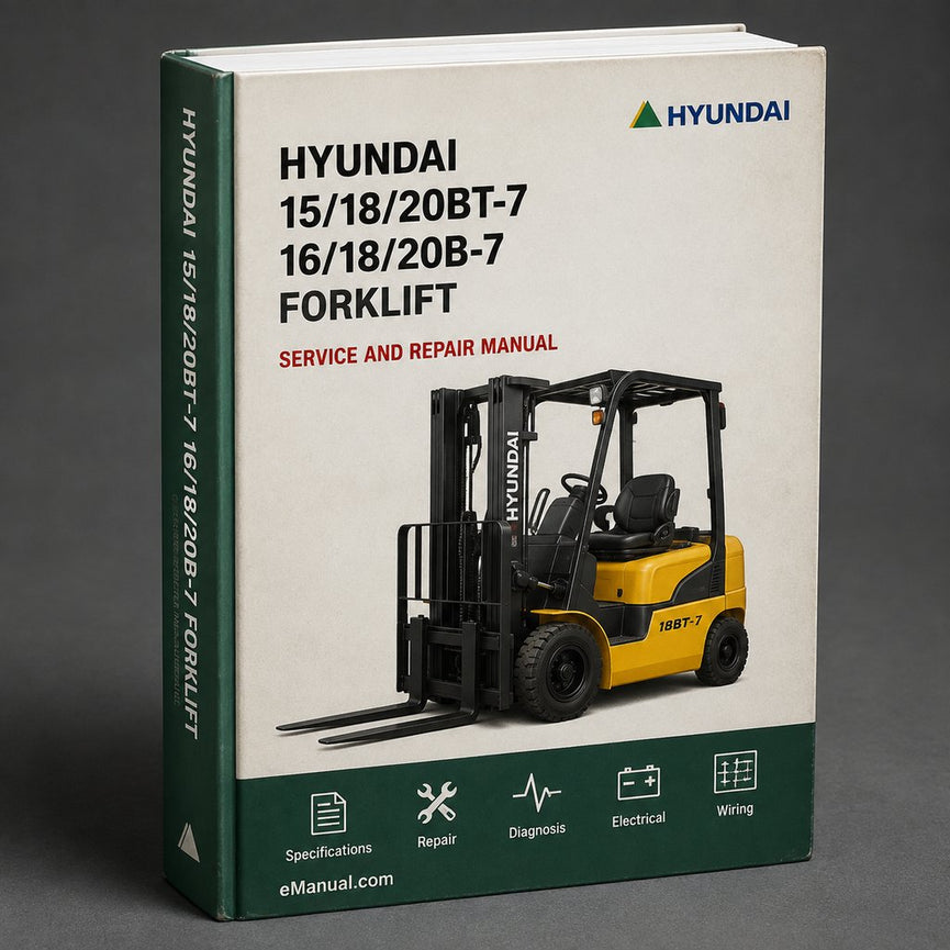 Hyundai 15/18/20BT-7 16/18/20B-7 Forklift Service Repair Manual Download PDF