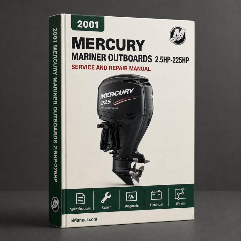 2001-2005 Mercury Mariner Outboards 2.5hp-225hp Service Repair Manual