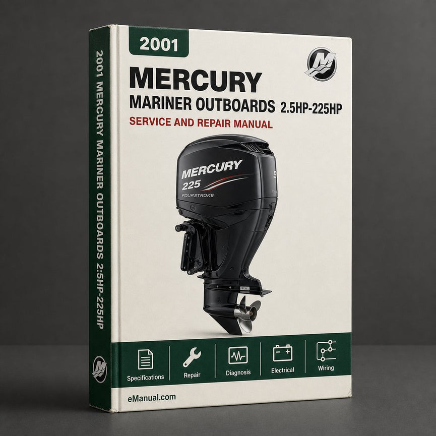 2001-2005 Mercury Mariner Outboards 2.5hp-225hp Service Repair Manual