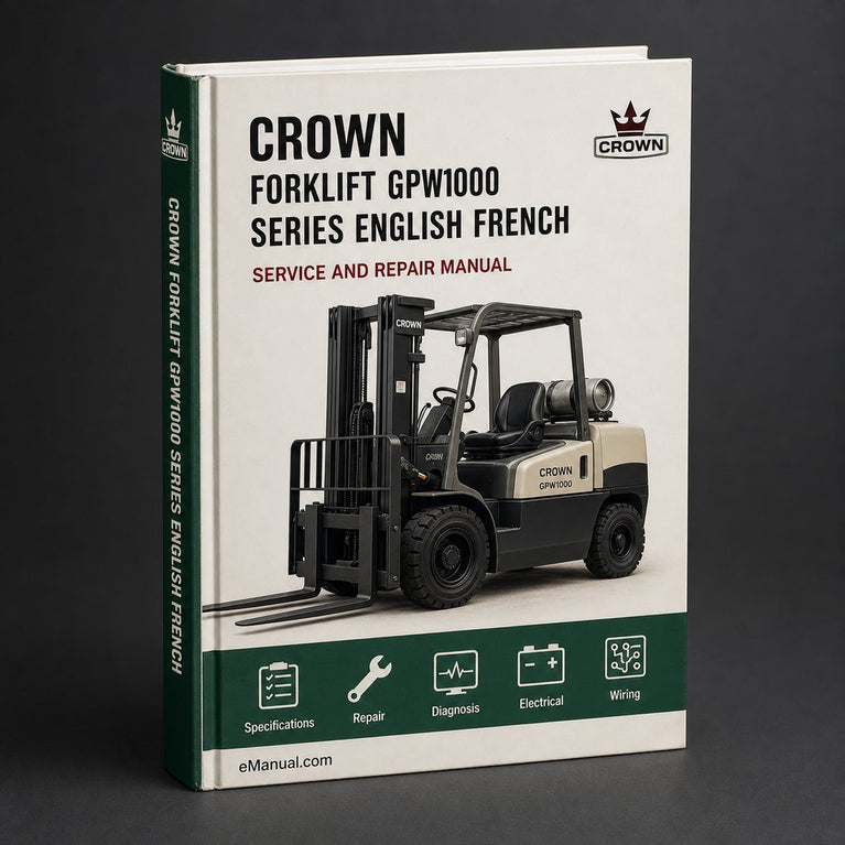 Crown Forklift GPW1000 Series Workshop Service Repair & Parts Manual Download (English French German) PDF