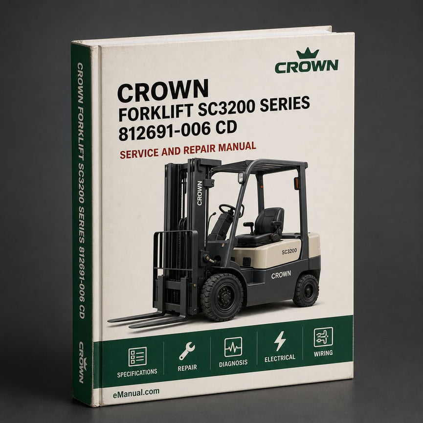 Crown Forklift SC3200 Series Parts Manual Download 812691-006 CD PDF