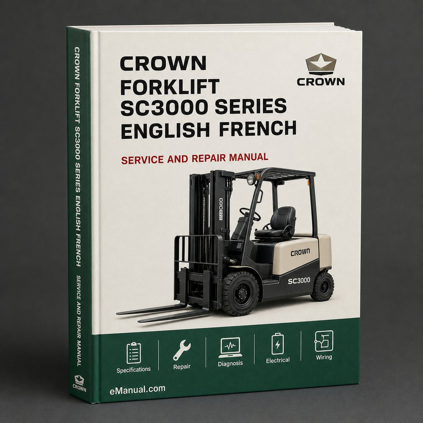 Crown Forklift SC3000 Series Workshop Service Repair Manual Download (English French German) PDF