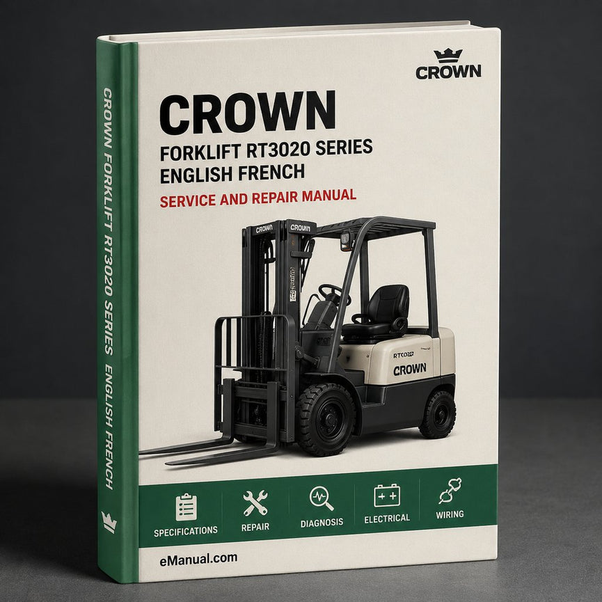 Crown Forklift RT3020 Series Workshop Service Repair Manual Download (English French German) PDF