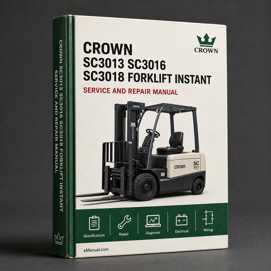 Crown SC3013 SC3016 SC3018 Forklift Parts Catalog Manual Instant Download PDF