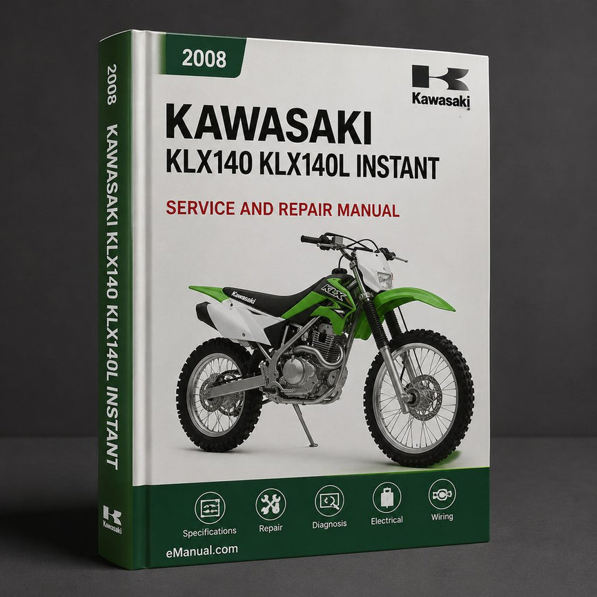 2008-2011 Kawasaki KLX140 KLX140L Service Repair Manual Instant Download PDF