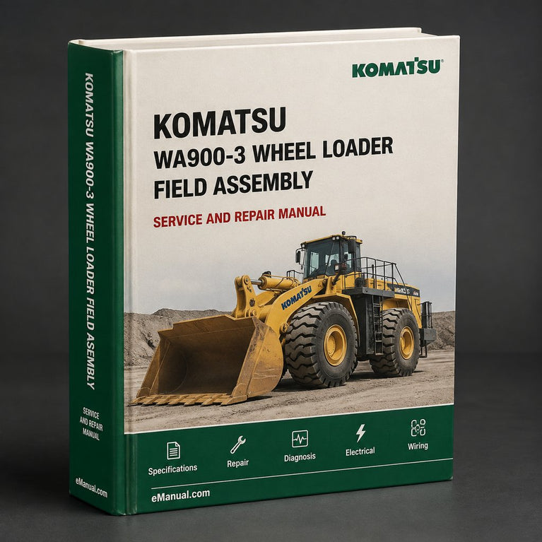KOMATSU WA900-3 Wheel Loader Service Repair Manual + Field Assembly Manual + Operation & Maintenance Manual Download PDF
