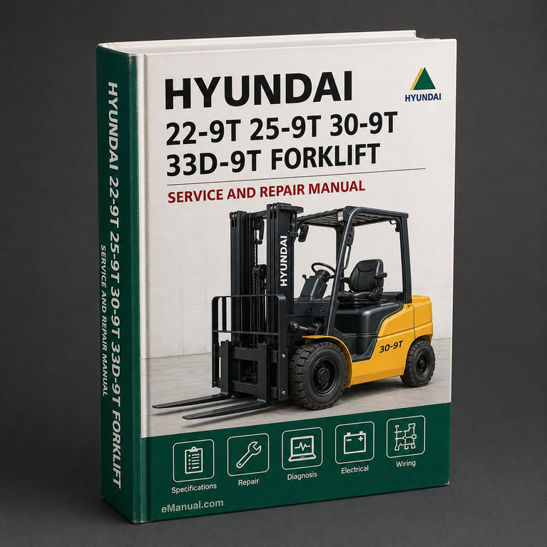Hyundai 22-9T / 25-9T 30-9T / 33D-9T Forklift Workshop Service Repair Manual Download PDF