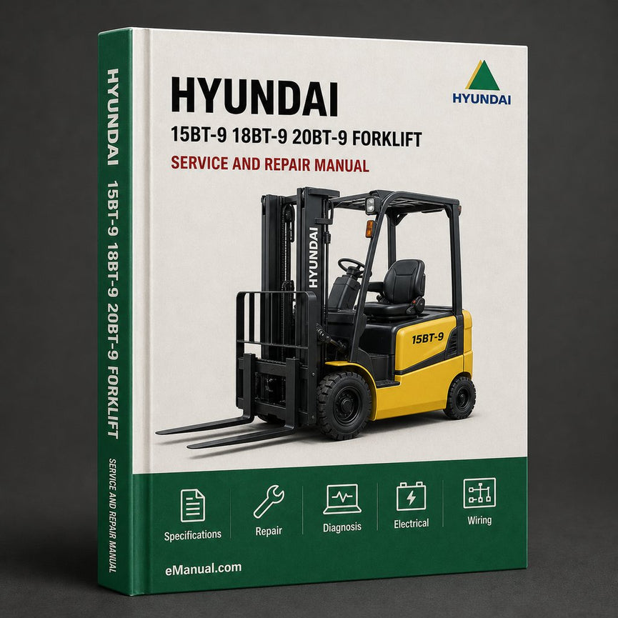 Hyundai 15BT-9 / 18BT-9 / 20BT-9 Forklift Workshop Service Repair Manual Download PDF