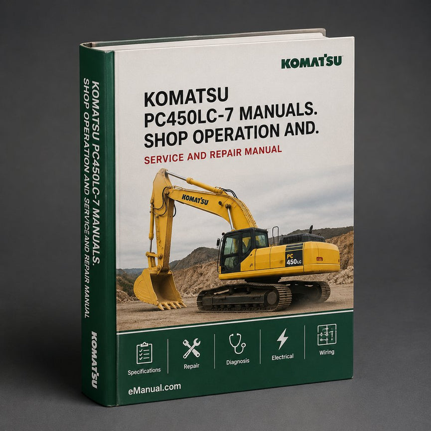 Komatsu PC450LC-7 Manuals. Shop operation and parts Manual