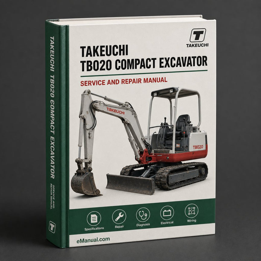 Takeuchi TB020 Compact Excavator Parts Manual Download PDF