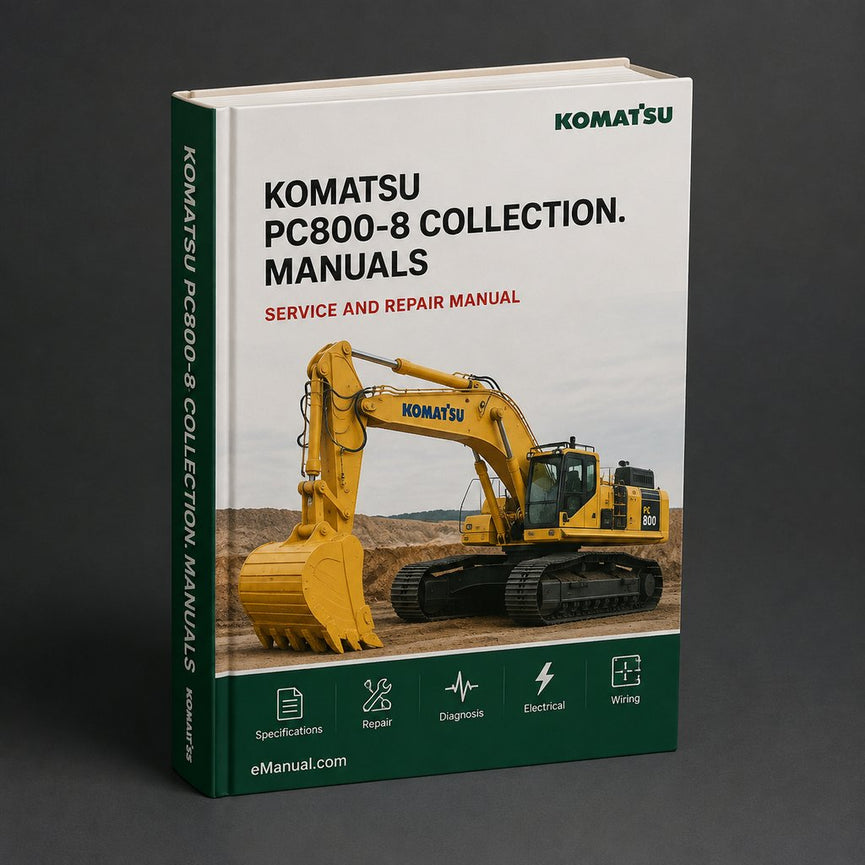 KOMATSU pc800-8 Manual collection. 4 x Manuals