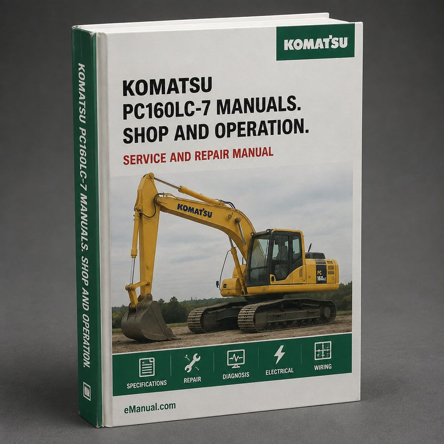 Komatsu PC160LC-7 Manuals. Shop Manual and operation Manual
