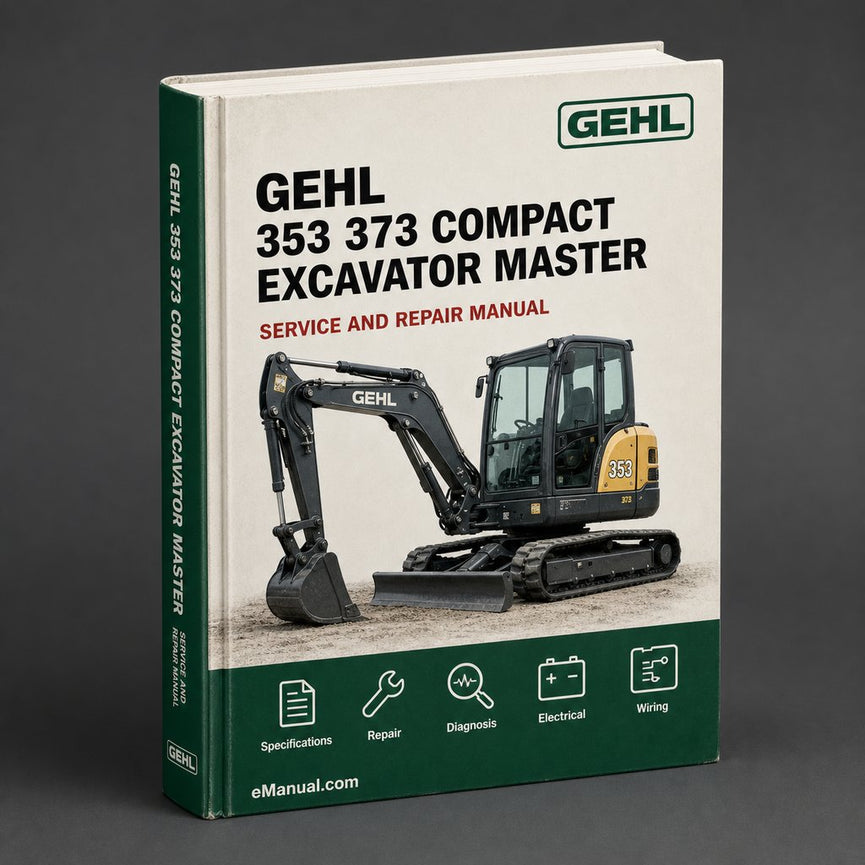 Gehl 353 / 373 Compact Excavator Illustrated Master Parts List Manual Instant Download (Form No.918039 Revision H) PDF