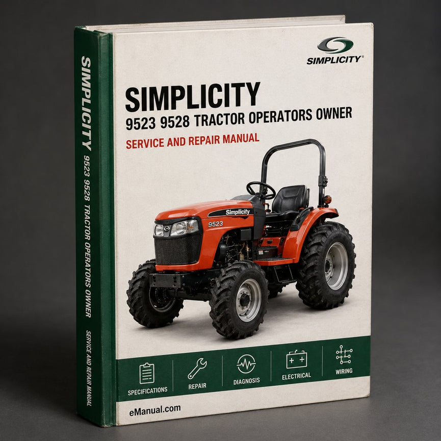 Simplicity 9523 & 9528 Tractor Operators Owner Instruction Manual - Improved - Download PDF