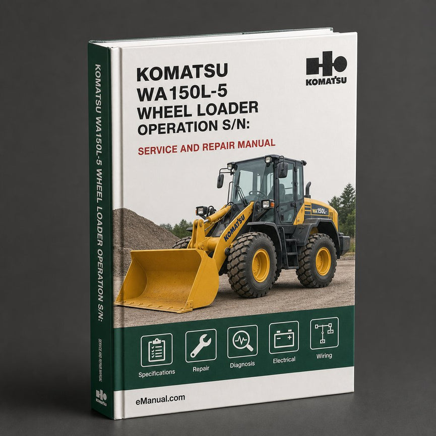 Komatsu WA150L-5 Wheel Loader Operation & Maintenance Manual (S/N: 73685 and up)