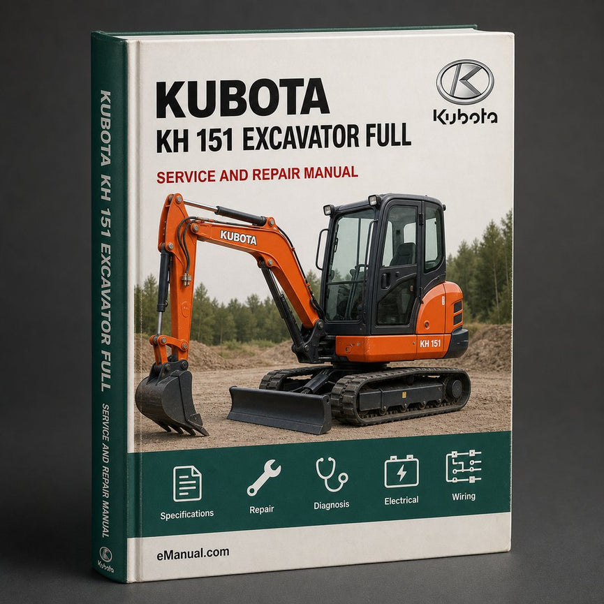 Kubota KH 151 Excavator Full Service Repair Manual
