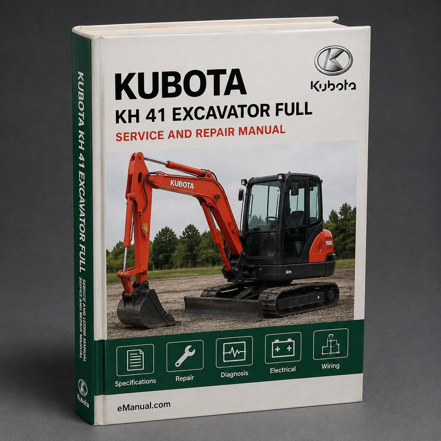Kubota KH 41 Excavator Full Service Repair Manual