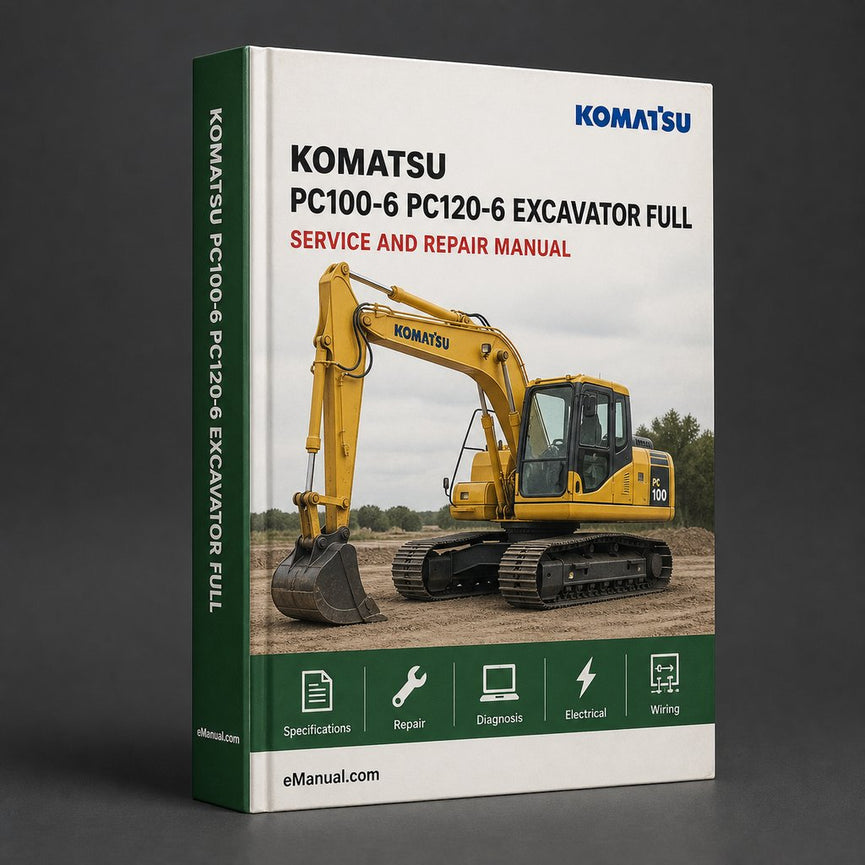 Komatsu PC100-6 PC120-6 Excavator Full Service Repair Manual