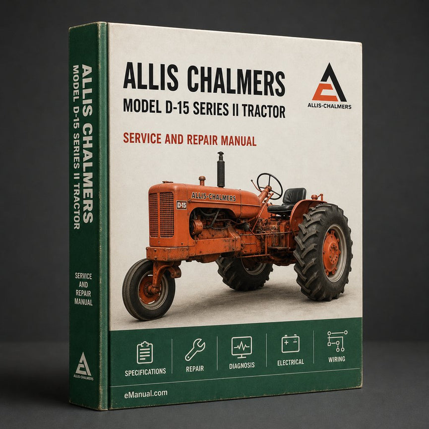 Allis Chalmers Model D-15 Series II Tractor Full Service Repair Manual