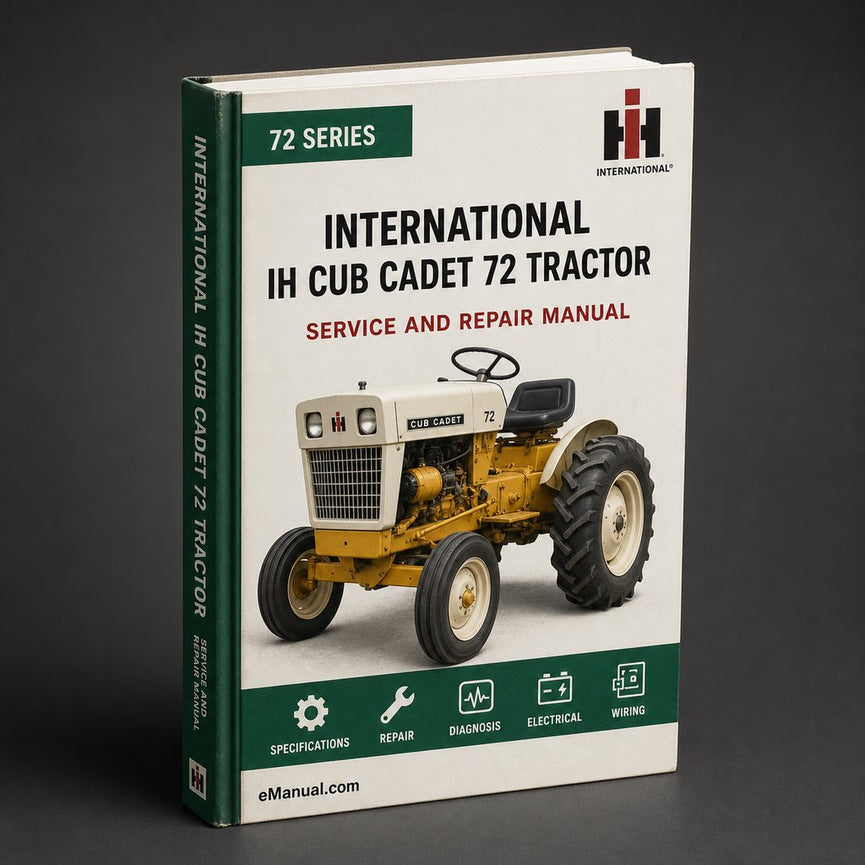International IH Cub Cadet 72 Tractor Repair Service Manual