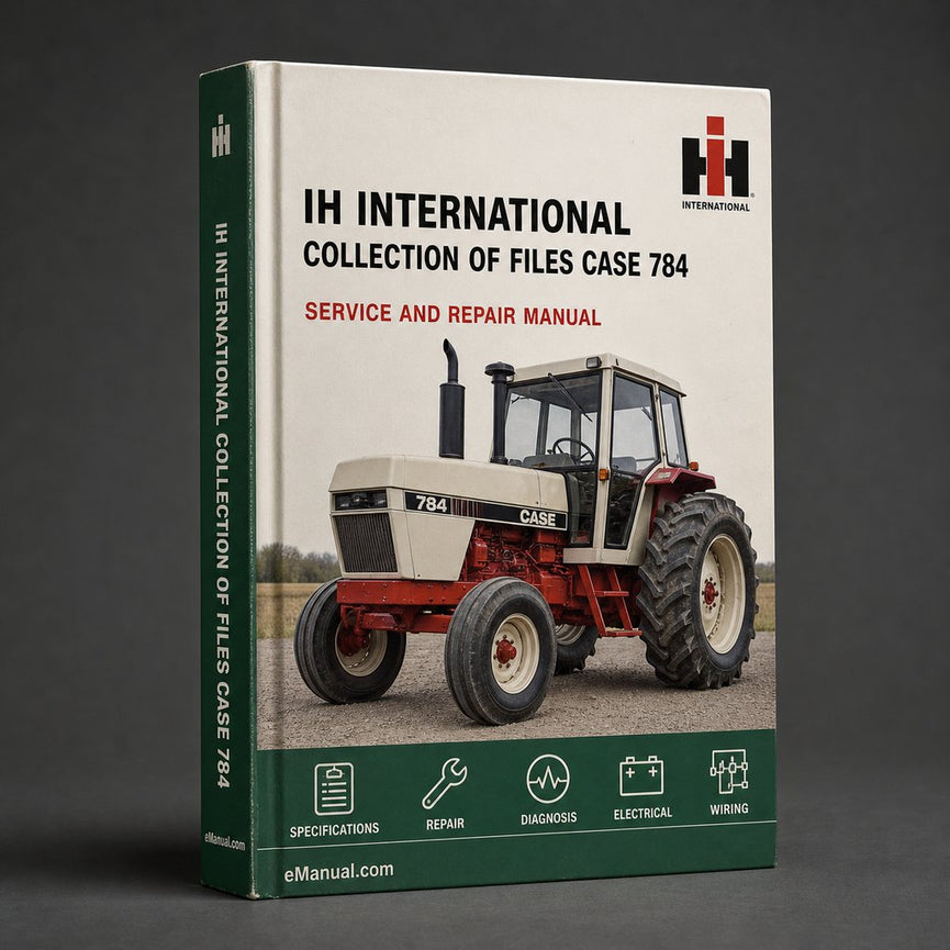 Collection of 2 files - IH International Case 784 Tractor Factory Repair Service Manual & Operator Manual - Improved - Download PDF