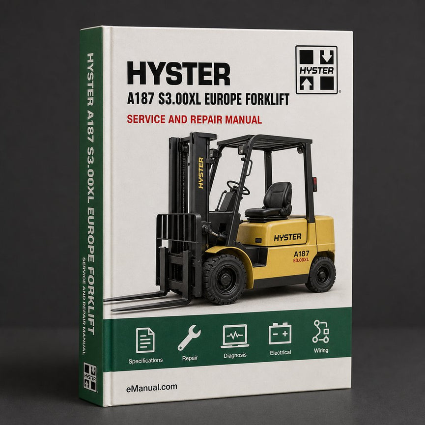 Hyster A187 (S3.00XL Europe) Forklift Service Repair Manual