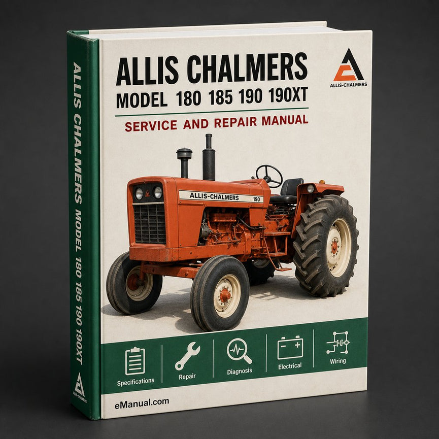 Allis Chalmers Model 180 185 190 190XT 200 7000 Tractor Workshop Service Repair Manual