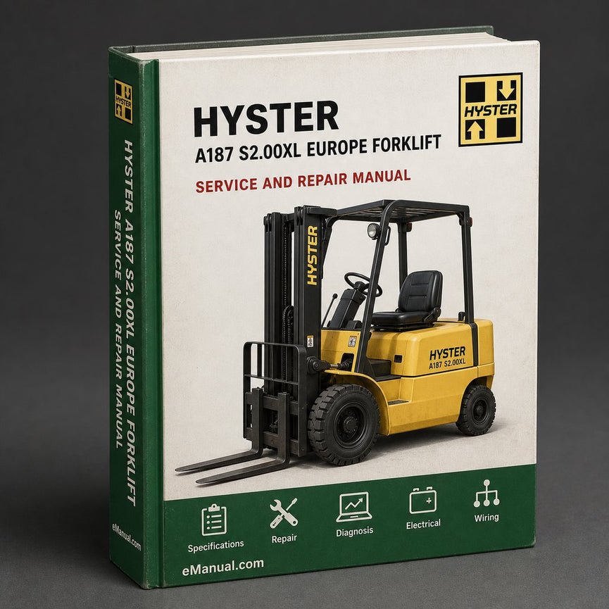 Hyster A187 (S2.00XL Europe) Forklift Service Repair Manual