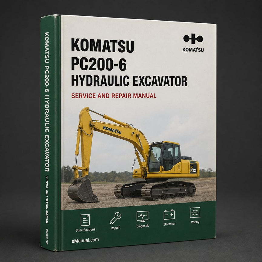 Komatsu PC200-6 Hydraulic Excavator Workshop Service Manual