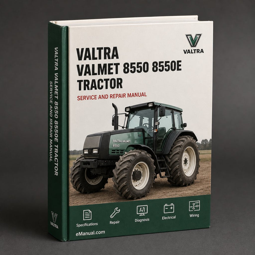 Valtra Valmet 8550 8550E tractor Workshop Service Manual
