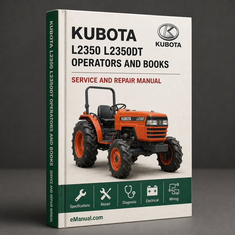 Kubota L2350 & L2350DT operators and parts Manual. 2 x books